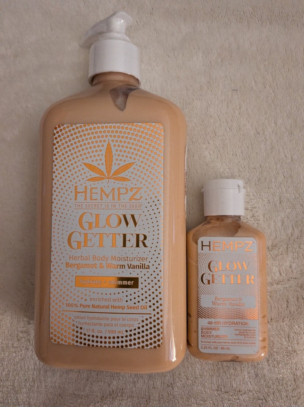 Hempz Glow Getter Herbal Body Moisturizer - Beige Shimmer